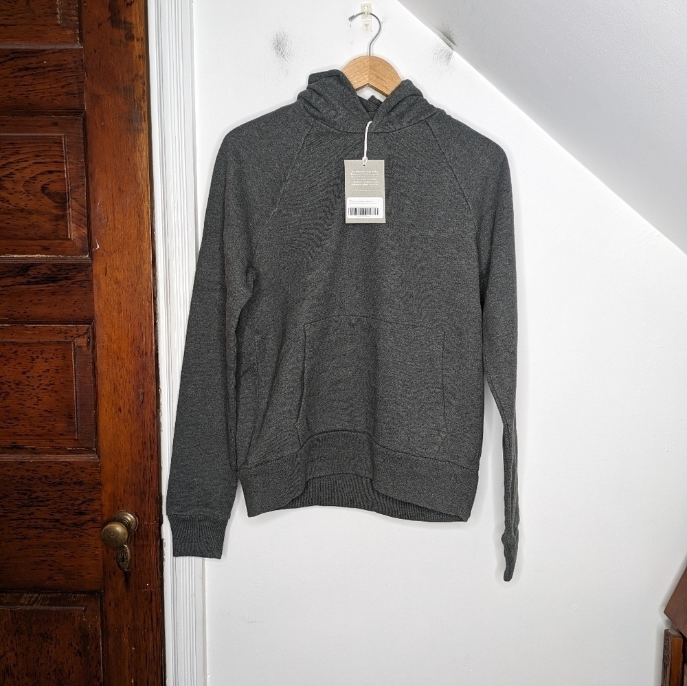 EVERLANE Men's Heather Gray Organic Cotton Track Hoodie Sweatshirt NEW Size S